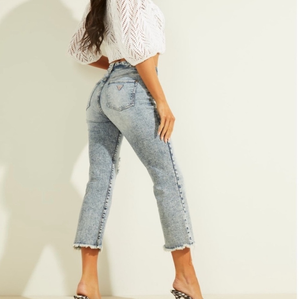 Guess Ayla High Rise Kick Flare Jeans Size 28 - Picture 2 of 15